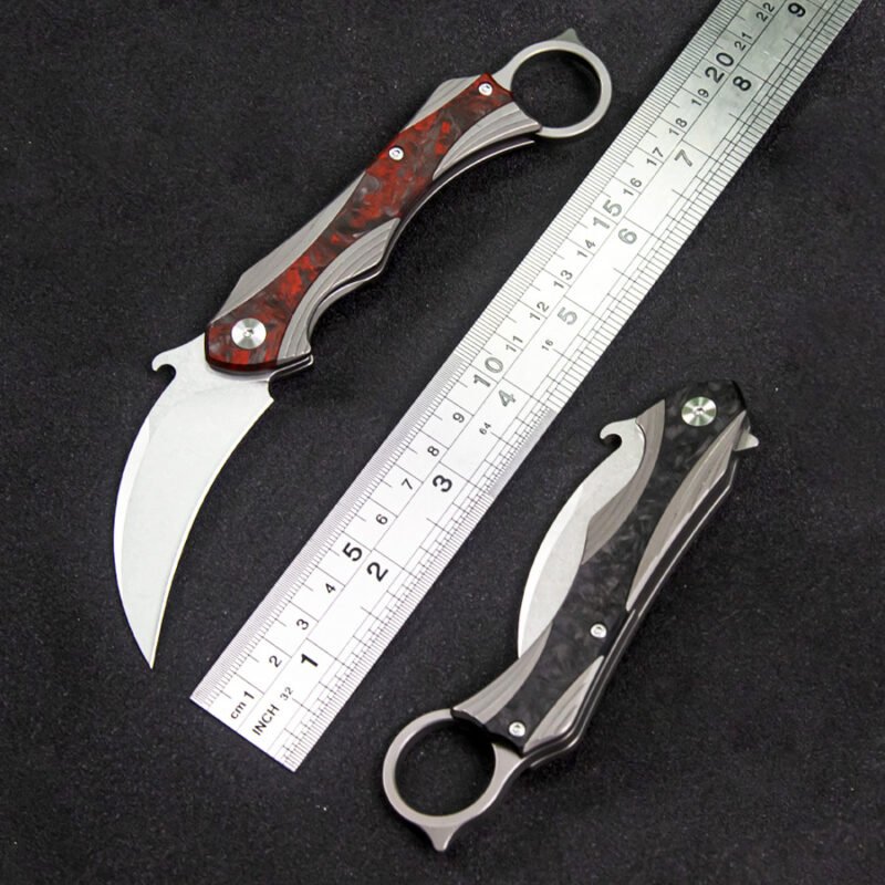 AM-Terra-HTI07 Terra Urban Talon Titanium alloy +Carbon Fiber Handle Outdoor Pocket Folding Knife