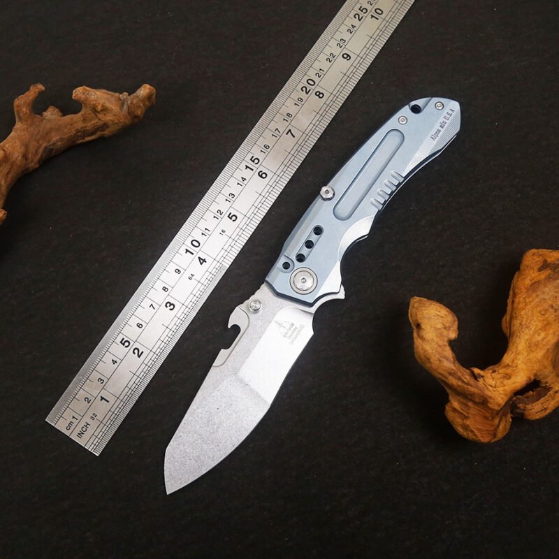AM-Terra-HTI01 Command ASOC Martian Sand Liner Lock Titanium Alloy Handle Outdoor Folding Knife
